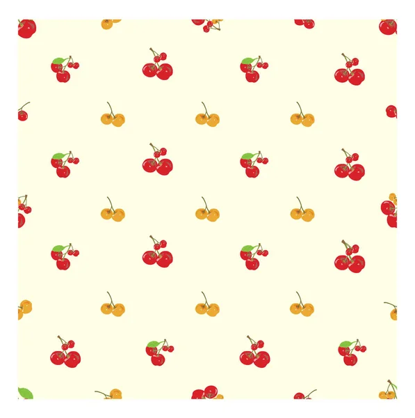 Seamless Patterns Cherries Suitable Children Clothes Gift Wrapping Shirts Much — Stock Vector