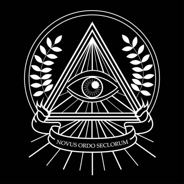 Illuminati pyramid with the eye