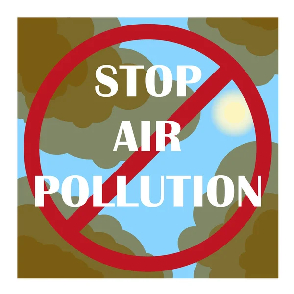 Tabliczka Stop Air Pollution — Zdjęcie stockowe