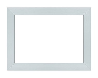 White wood frame or photo frame isolated on white background. Object with clipping path