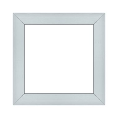 White wood frame or photo frame isolated on white background. Object with clipping path
