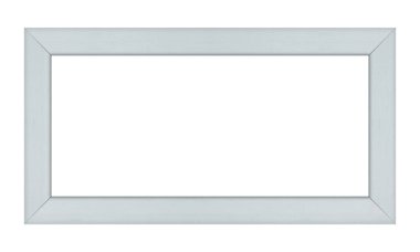 White wood frame or photo frame isolated on white background. Object with clipping path