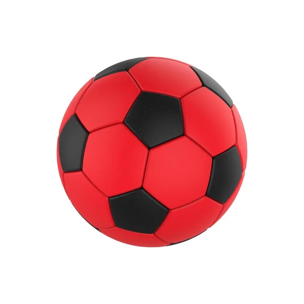 Pallone Calcio Rosso Illustrazione — Foto Stock