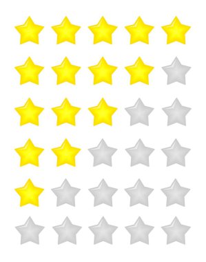 5 yıldız derecelendirme simgesi.