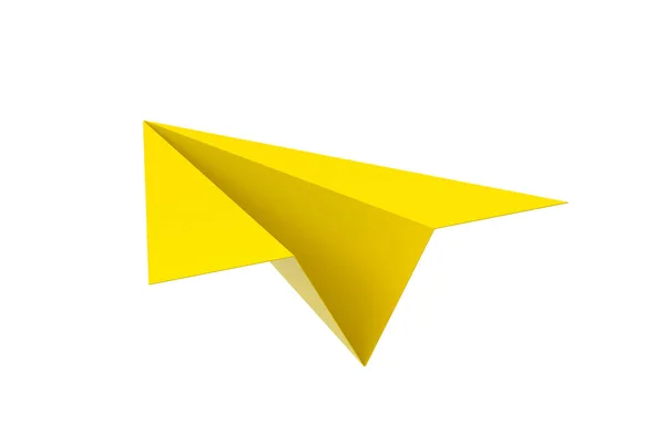 Желтый Бумажный Самолет Иллюстрация — стоковое фото