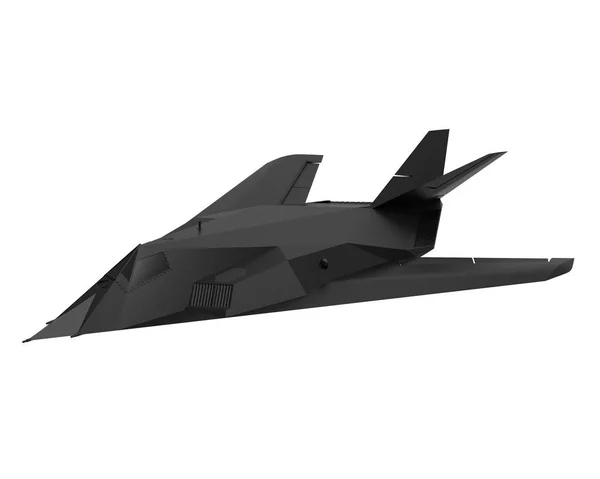 Black Military Aircraft Invisible Stealth Military Plane Bomber Illustration — Stock Photo, Image