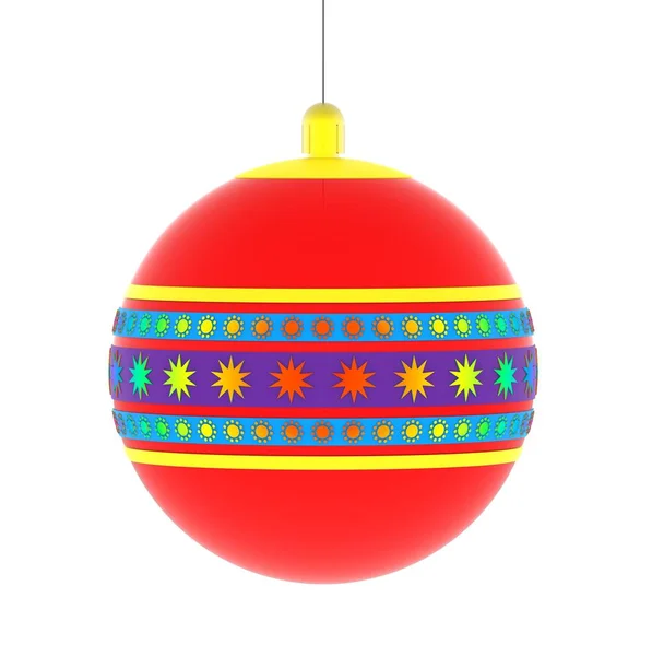 Χριστουγεννιάτικη Μπάλα Χριστουγεννιάτικη Γυάλινη Μπάλα Διακόσμηση Διακοπών Εικονογράφηση — Φωτογραφία Αρχείου