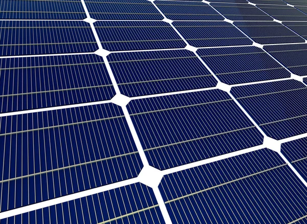 Güneş Panelleri Arkaplanı. Yenilenebilir enerji kavramı. 3B illüstrasyon.