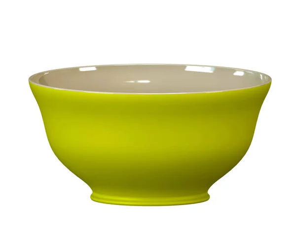 陶瓷碗在白色背景上隔离 3D插图 — 图库照片