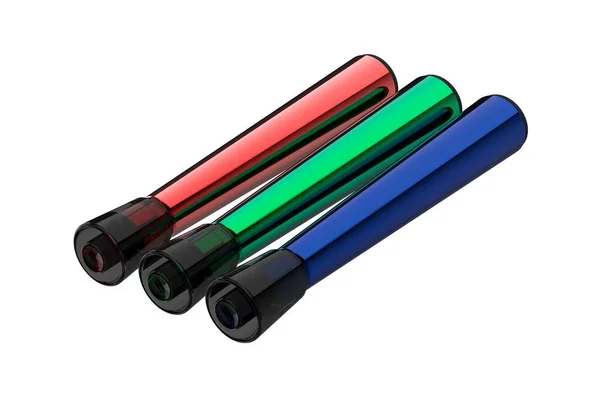 Três Marcadores Multicoloridos Ilustração — Fotografia de Stock