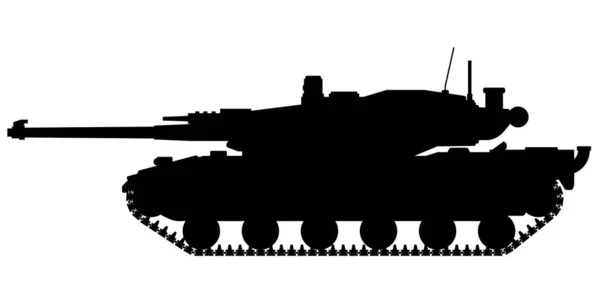 American Battle Tank Silhouette American Main Battle Tank Army Tank — Stock Photo, Image
