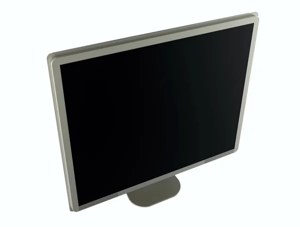 Monitor Isolado Fundo Branco Exibição Computador Isolado Fundo Branco Monitor — Fotografia de Stock