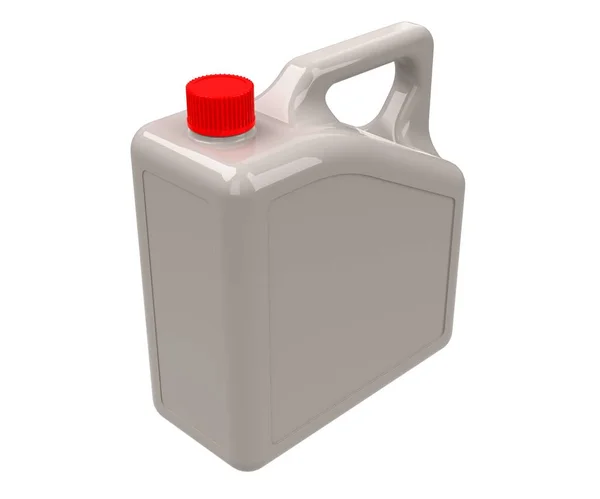 Plastic Witte Eikel Een Bus Een Jerrycan Benzine Illustratie — Stockfoto