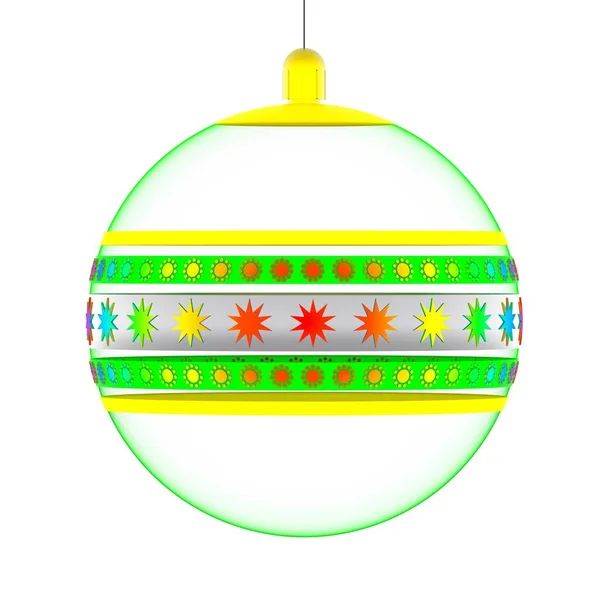 Χριστουγεννιάτικη Μπάλα Χριστουγεννιάτικη Γυάλινη Μπάλα Διακόσμηση Διακοπών Διακόσμηση Διακοπών Εικονογράφηση — Φωτογραφία Αρχείου