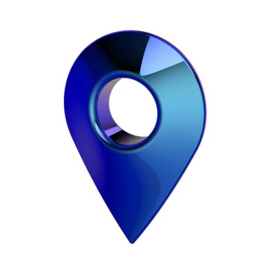 Konum lobutları. Konum sembolü. Seyir pimi kontrol ediliyor. Konum haritası simgeleri 3B illüstrasyon.