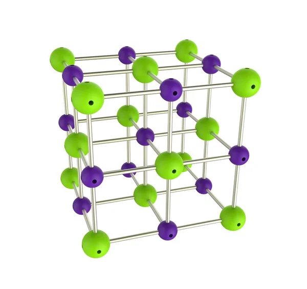 Sodium Chloride Rock Salt Halite Crystal Structure Sodium Chloride Rock — Stock Photo, Image