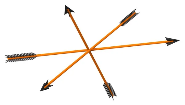 Tres Flechas Señal Flecha Tres Direcciones Concepto Éxito Diferentes Flechas — Foto de Stock