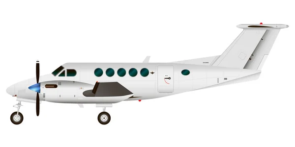 Avião Passageiro Privado Pequeno Avião Avião Privado Voador Altamente Detalhado — Fotografia de Stock