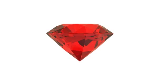 Όμορφος Μεγάλος Κρύσταλλος Διαμάντι Περιστρεφόμενο Ανάλυση Εικονογράφηση — Αρχείο Βίντεο