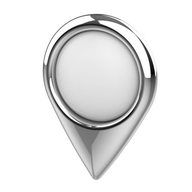 Konum lobutları. Konum sembolü. Seyir pimi kontrol ediliyor. Konum haritası simgeleri 3B illüstrasyon.