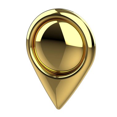 Konum lobutları. Konum sembolü. Seyir pimi kontrol ediliyor. Konum haritası simgeleri 3B illüstrasyon.