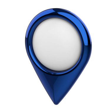 Konum lobutları. Konum sembolü. Seyir pimi kontrol ediliyor. Konum haritası simgeleri 3B illüstrasyon.