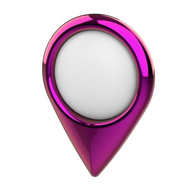 Konum lobutları. Konum sembolü. Seyir pimi kontrol ediliyor. Konum haritası simgeleri 3B illüstrasyon.