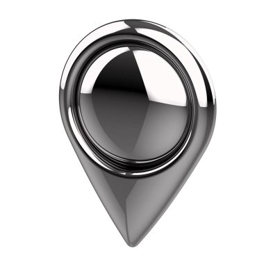 Konum lobutları. Konum sembolü. Seyir pimi kontrol ediliyor. Konum haritası simgeleri 3B illüstrasyon.