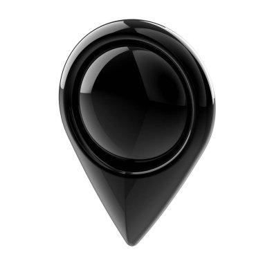 Konum lobutları. Konum sembolü. Seyir pimi kontrol ediliyor. Konum haritası simgeleri 3B illüstrasyon.