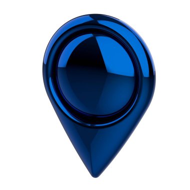 Konum lobutları. Konum sembolü. Seyir pimi kontrol ediliyor. Konum haritası simgeleri 3B illüstrasyon.