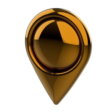 Konum lobutları. Konum sembolü. Seyir pimi kontrol ediliyor. Konum haritası simgeleri 3B illüstrasyon.