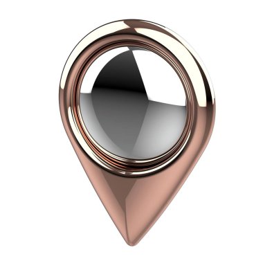 Konum lobutları. Konum sembolü. Seyir pimi kontrol ediliyor. Konum haritası simgeleri 3B illüstrasyon.