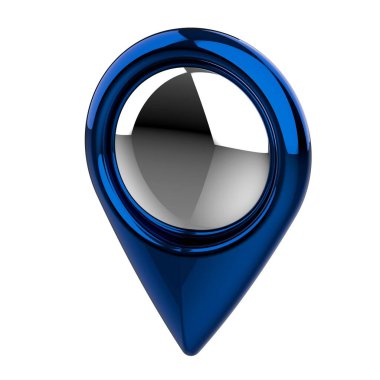 Konum lobutları. Konum sembolü. Seyir pimi kontrol ediliyor. Konum haritası simgeleri 3B illüstrasyon.