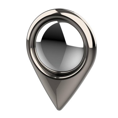 Konum lobutları. Konum sembolü. Seyir pimi kontrol ediliyor. Konum haritası simgeleri 3B illüstrasyon.