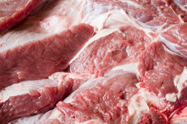 Arka plan kırmızı çiğ et. Kopya alanı