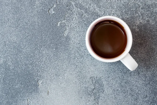 Tazza Caffè Nero Forte Uno Sfondo Cemento Copia Spazio — Foto Stock