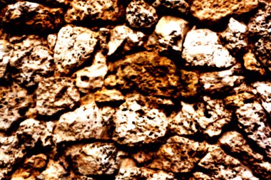 Doku eski gri taş bina kalıntıları arka plan.