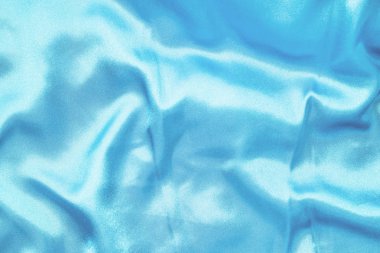 Doku ipek yumuşak kumaş. Arka plan mavi malzeme.