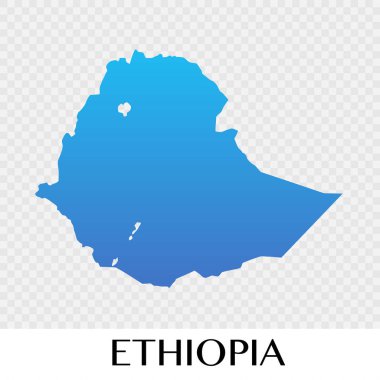 Etiyopya Haritası Afrika kıta illüstrasyon tasarımı