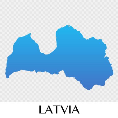 Letonya haritası Europe kıta illüstrasyon tasarımı