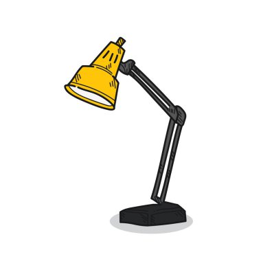 beyaz bir arka plan üzerinde lamba illüstrasyon