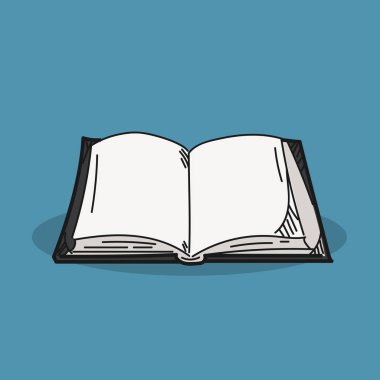 Kitap Illustration renk arka plan üzerinde