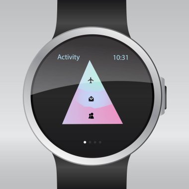 Akıllı elektronik istihbarat izle. Vektör çizim 