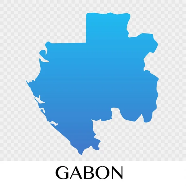 Gabon Harita Afrika Kıta Illüstrasyon Tasarımı — Stok Vektör