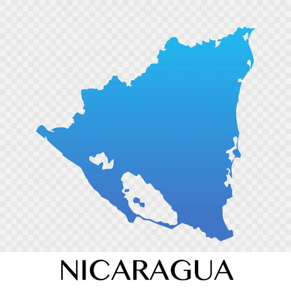 Nikaragua Haritası Kuzey Amerika Kıta Illüstrasyon Tasarımı — Stok Vektör