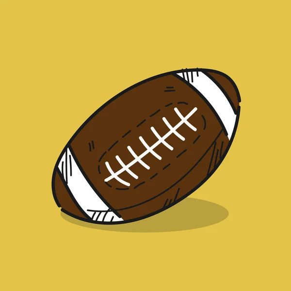 彩色背景美式橄榄球插图 — 图库矢量图片