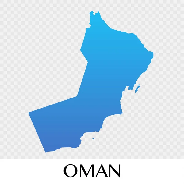 Kaart Van Oman Asia Continent Afbeelding Ontwerp — Stockvector