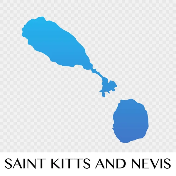 Saint Kitts Nevis Map North America Continent Illustration Design — Stock Vector