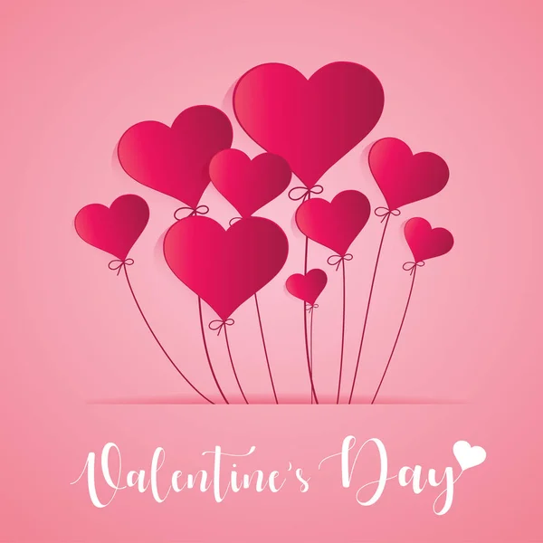 Иллюстрация Сердечного Шара День Святого Валентина — стоковый вектор