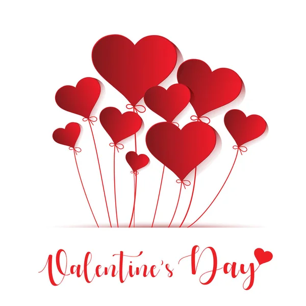 Illustration Ballon Coeur Pour Saint Valentin — Image vectorielle